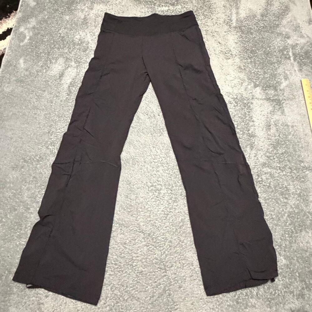 LUCY Get Going Ruched Wide Leg Womens Small Activewear Yoga Pants Outdoor Black